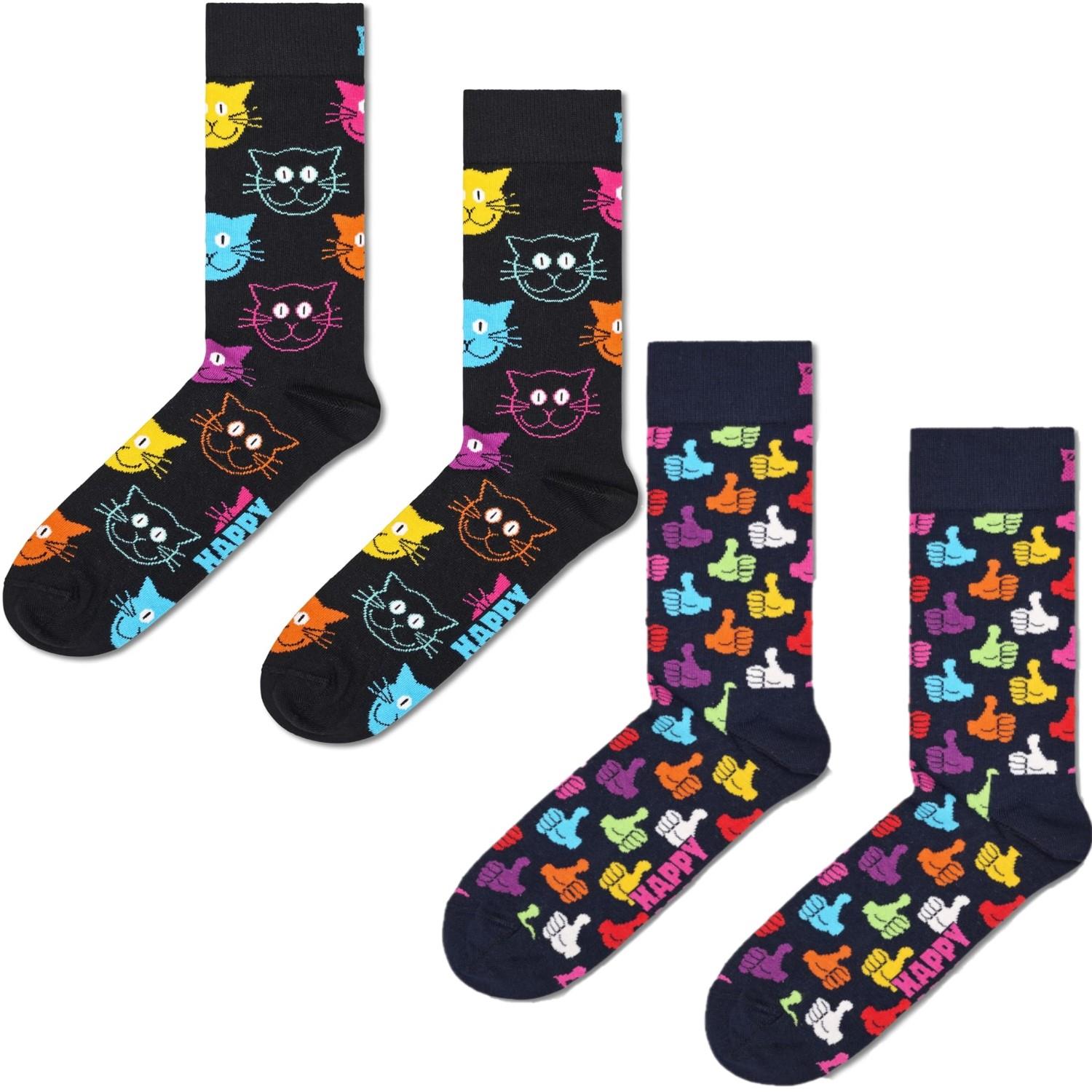 Happy Socks Mens and Womens Unisex 2 Pack Gift Crew Socks Size UK 7 - 11 - Picture 9 of 23