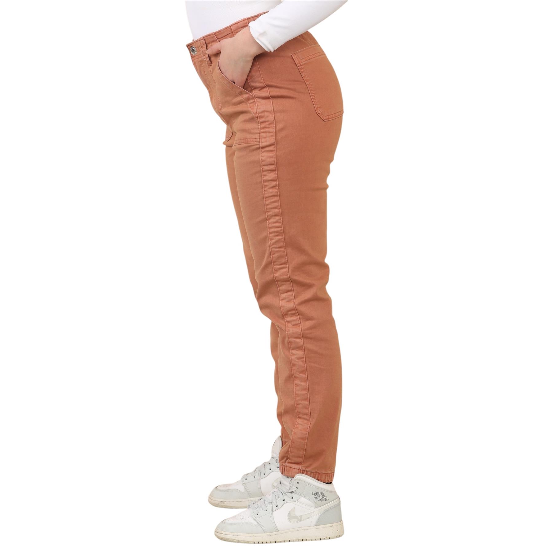 EX M&S Womens Cotton Blend Slim Fit Ankle Grazer Joggers Chino Trousers Pants - Picture 18 of 45