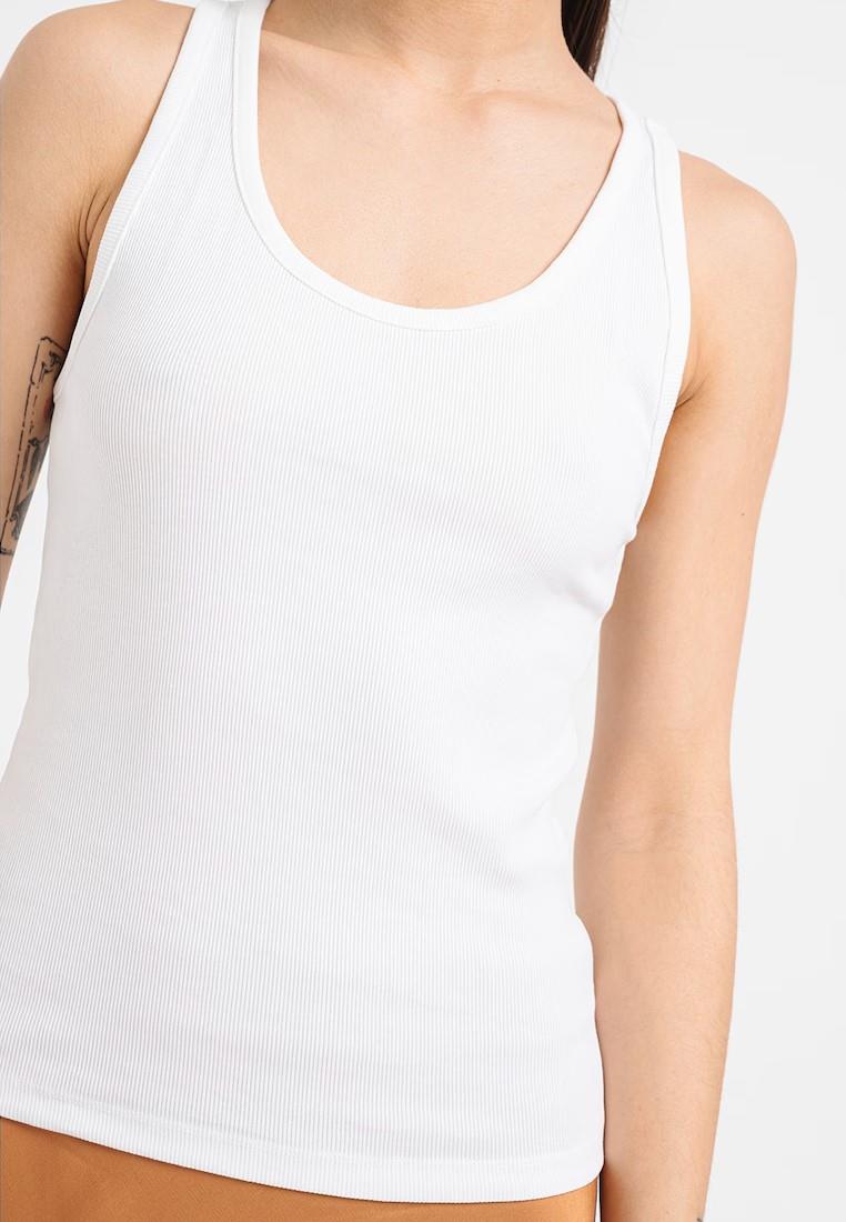 EX M&S ärmelloses geripptes Damenoberteil mit U-Ausschnitt und hohem Baumwollanteil Slim Fit Trägertop - Bild 17 von 39