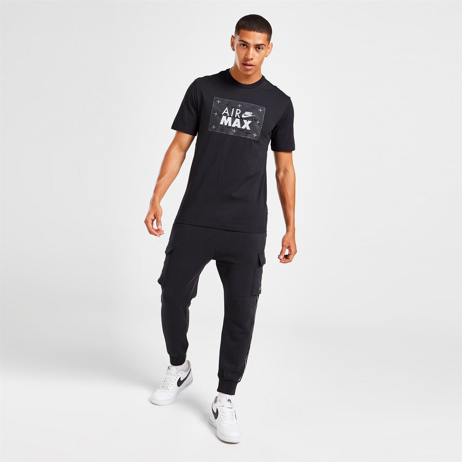 T-shirt sportiva Nike Air Max da uomo manica corta collo a equipaggio abbigliamento attivo maglietta casual - Foto 6 di 18