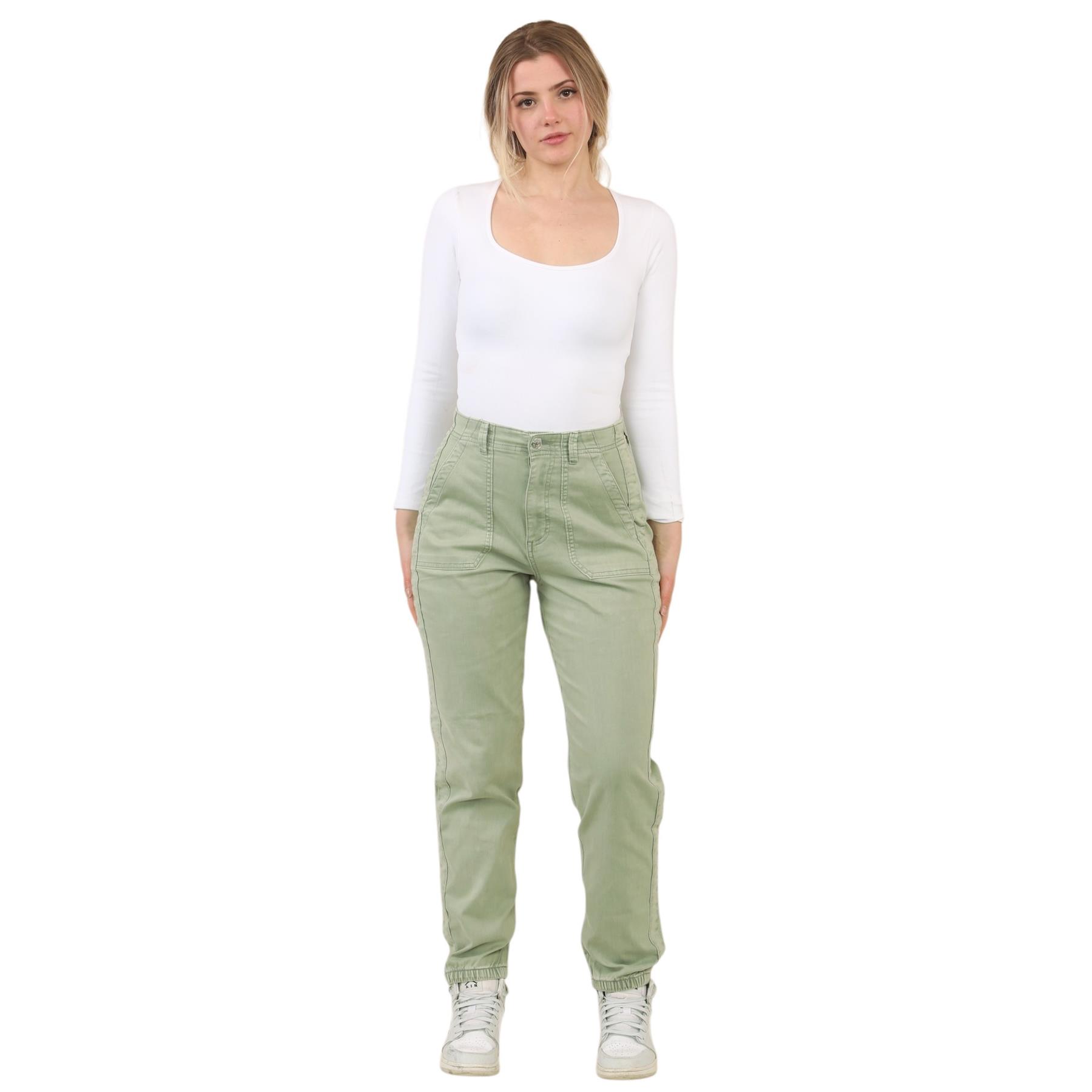 EX M&S Womens Cotton Blend Slim Fit Ankle Grazer Joggers Chino Trousers Pants - Picture 27 of 45