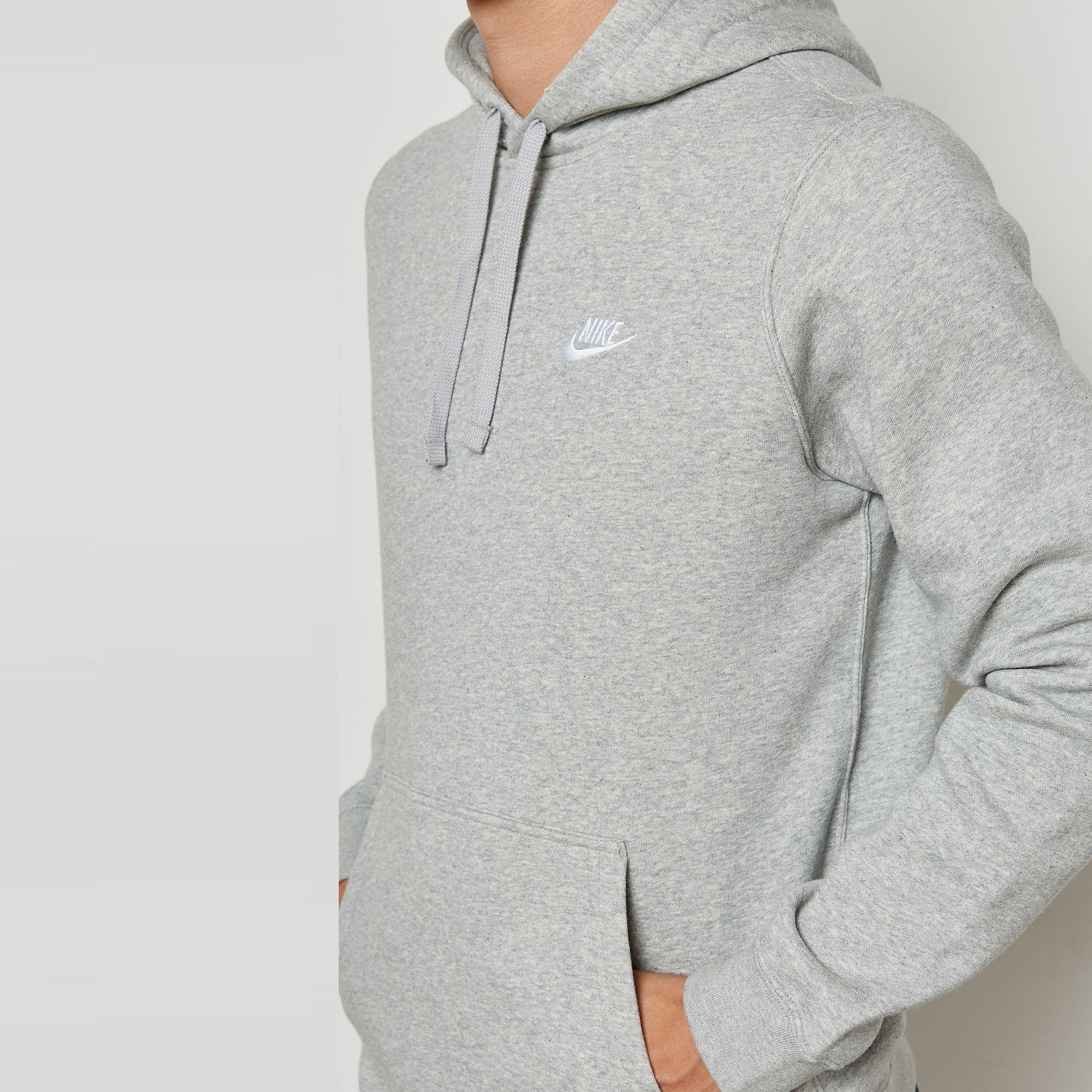 nike sportswear club fleece embroidered hoodie