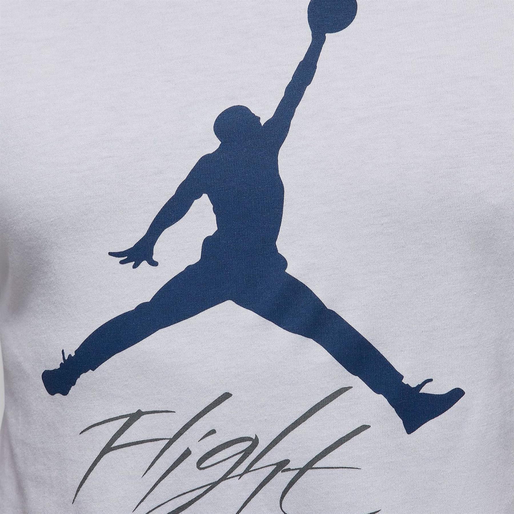 Nike Mens Jordan Air HBR T Shirt Iconic Graphic Print Sports Jumpman Flight Tee - Picture 9 of 10