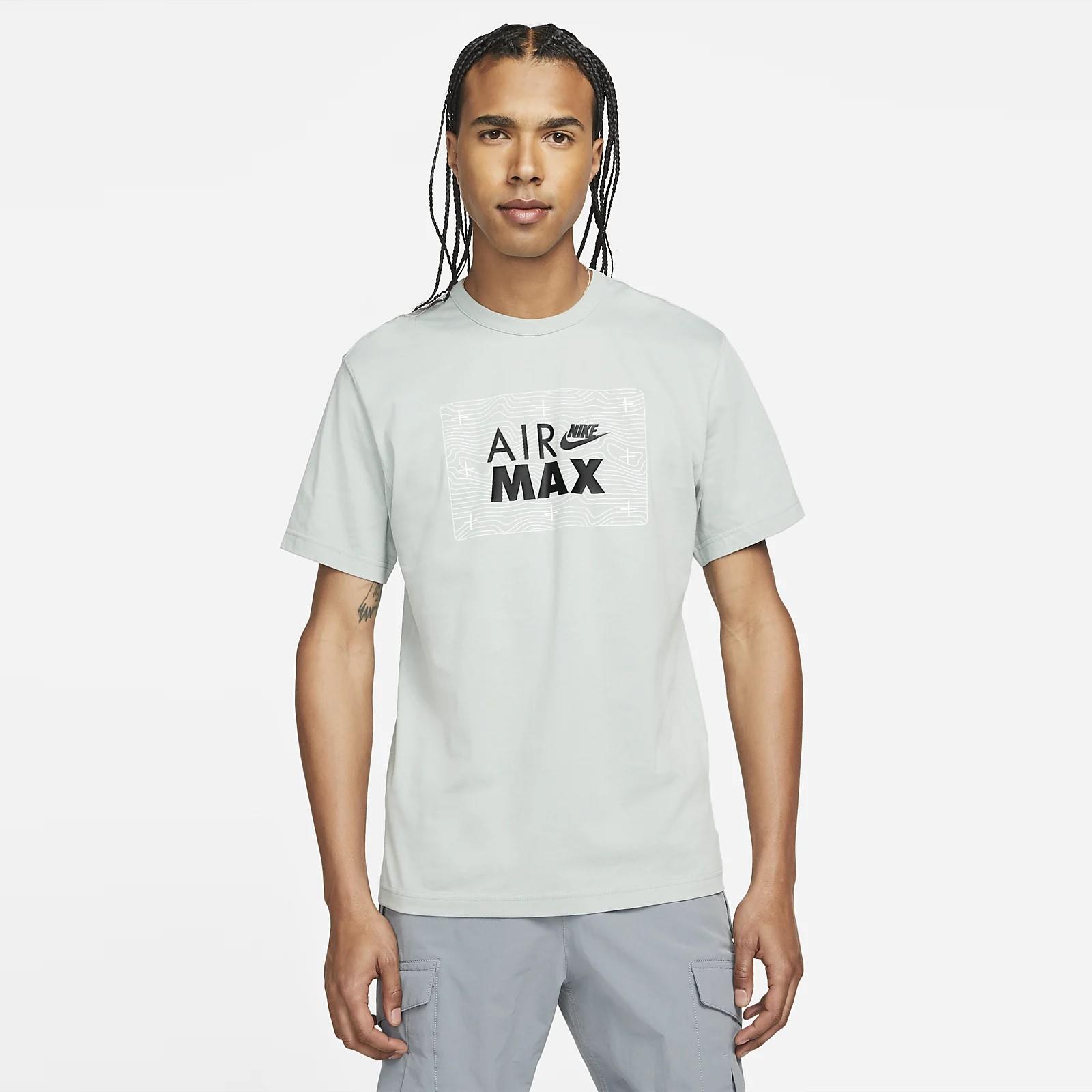T-shirt sportiva Nike Air Max da uomo manica corta collo a equipaggio abbigliamento attivo maglietta casual - Foto 7 di 18