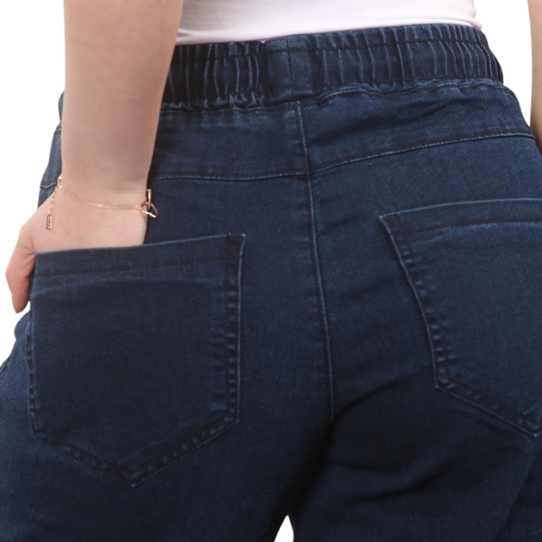 Jeans donna MYT gamba larga elasticizzato vita alta gamba dritta donna denim pantaloni - Foto 20 di 22