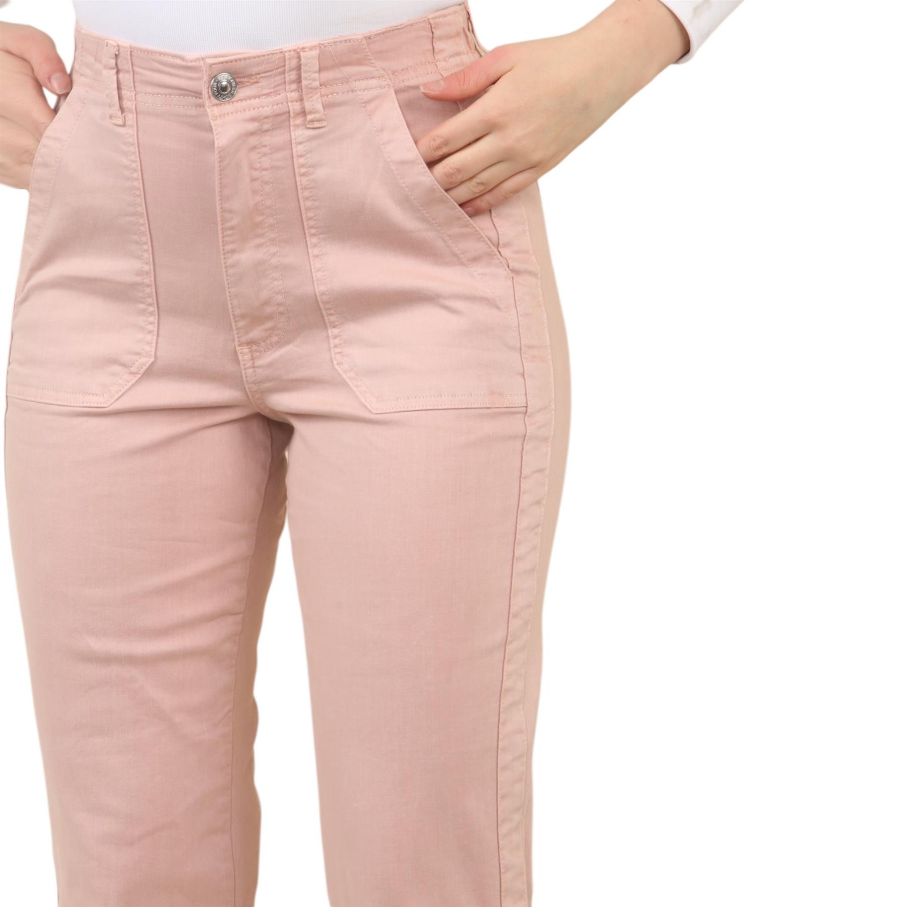 EX M&S Womens Cotton Blend Slim Fit Ankle Grazer Joggers Chino Trousers Pants - Picture 37 of 45
