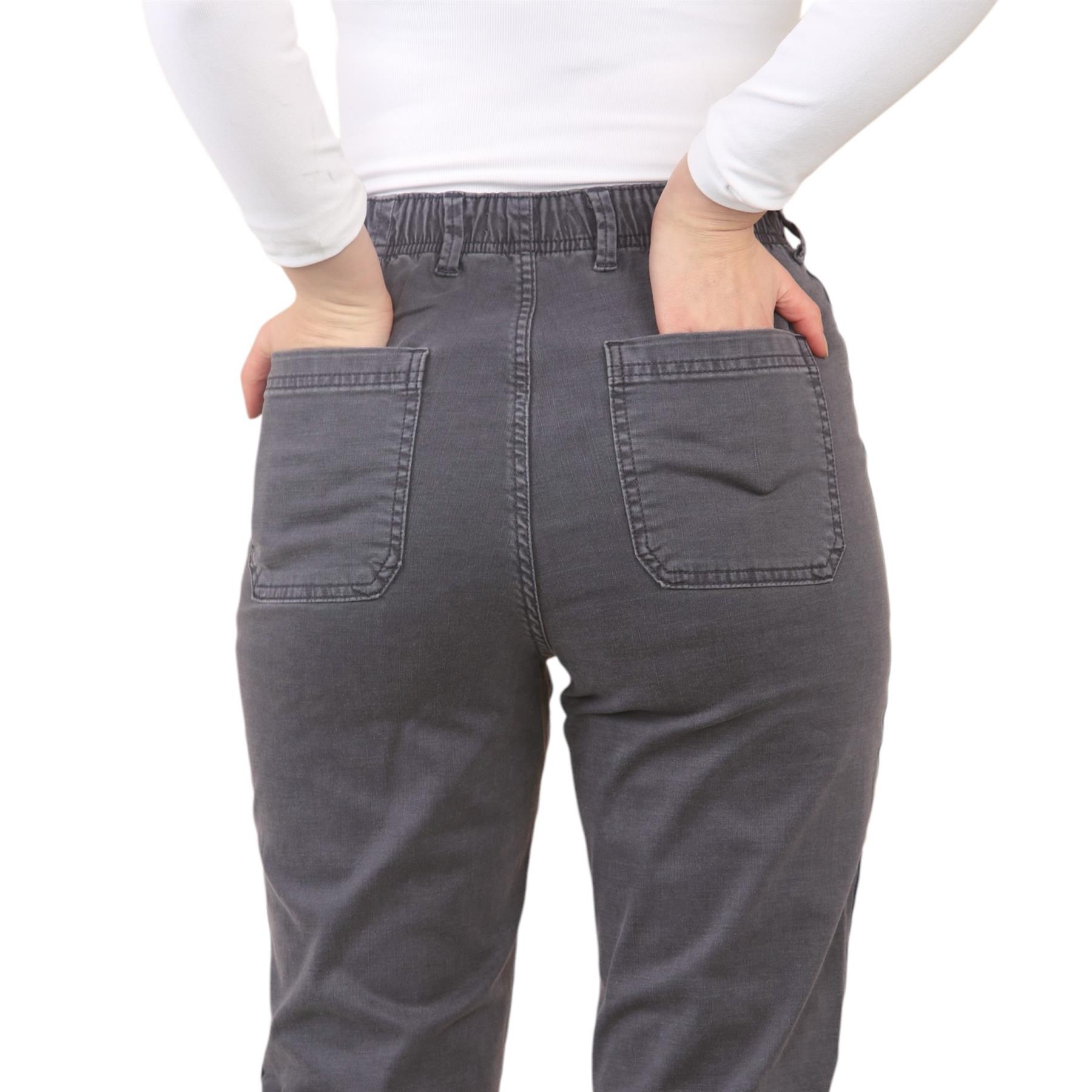 EX M&S Womens Cotton Blend Slim Fit Ankle Grazer Joggers Chino Trousers Pants - Picture 44 of 45