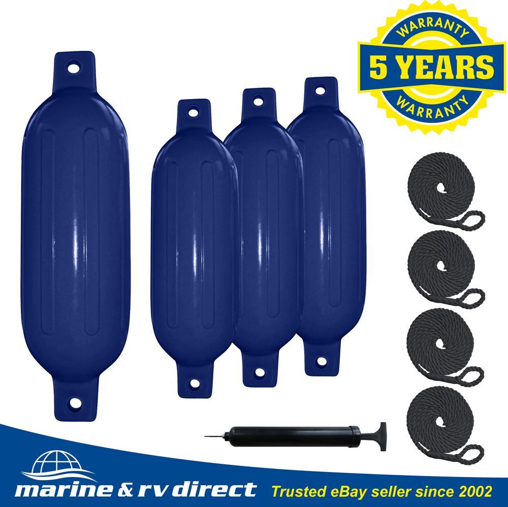Set of 4 Ribbed Boat Fenders Docking Bumpers Mooring Protection eBay
