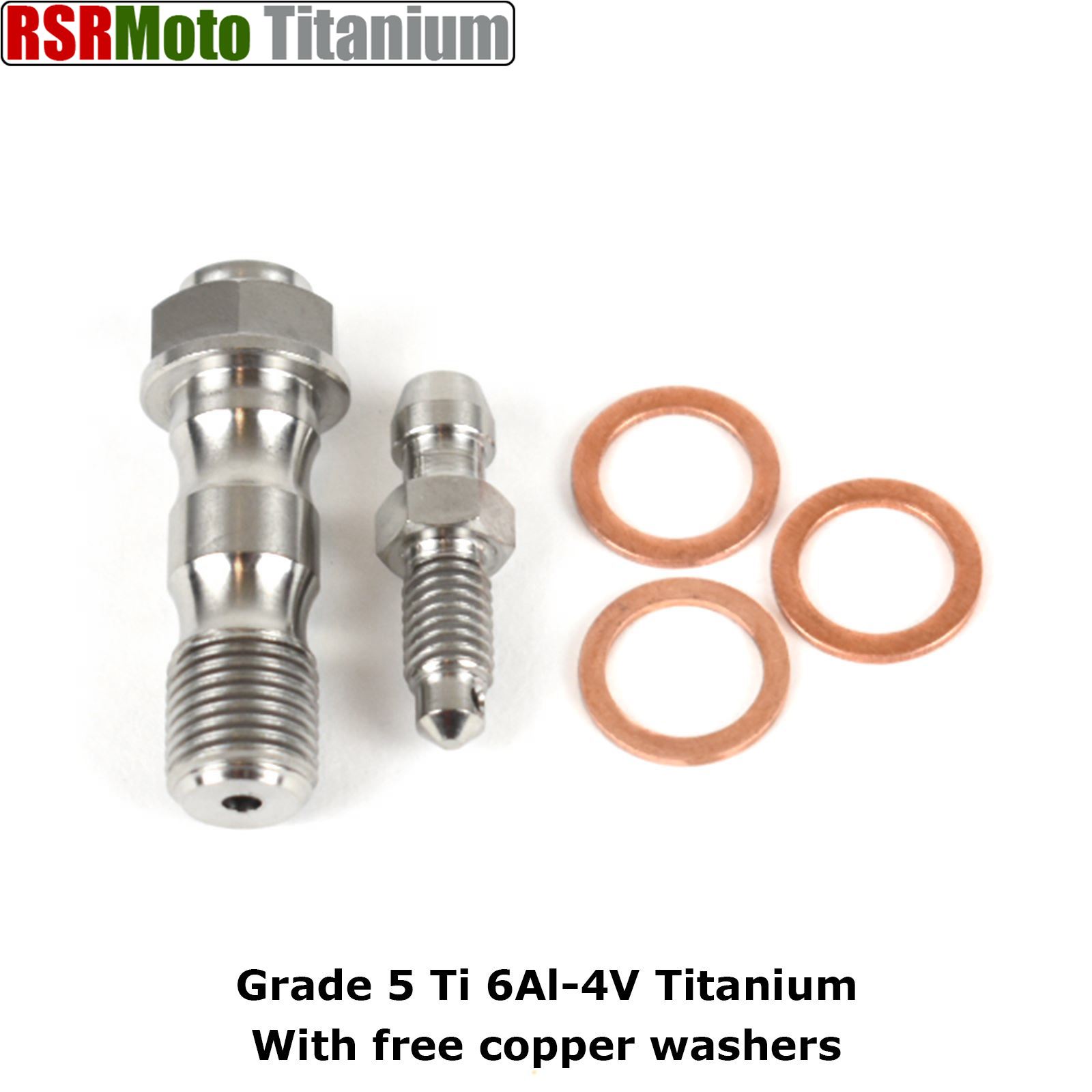 M10 x 1.0 Titanium Brake Banjo Bolt & Bleed Nipple Double eBay