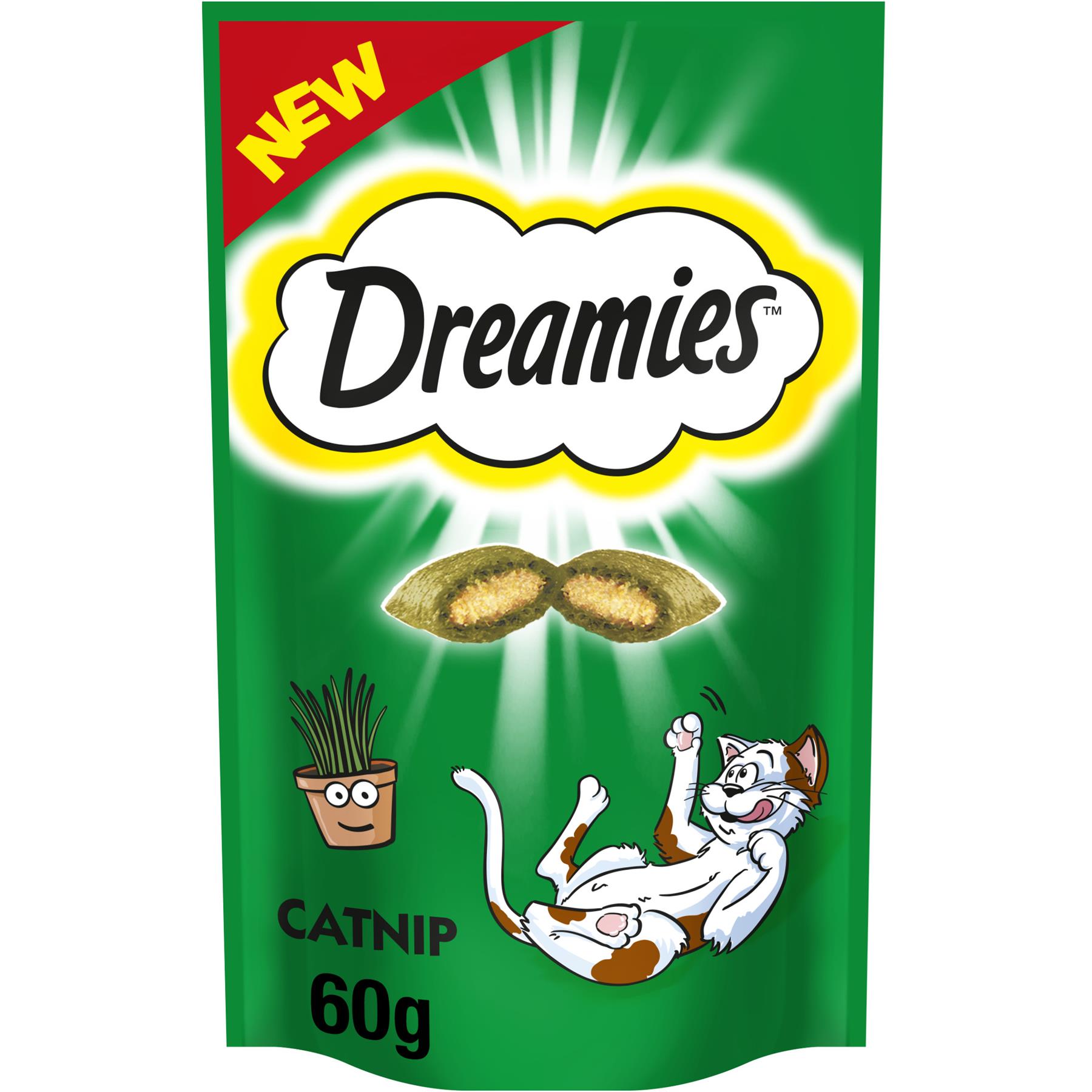 8 x 60g Dreamies Cat Treats Biscuits Catnip Flavour with Vitamins