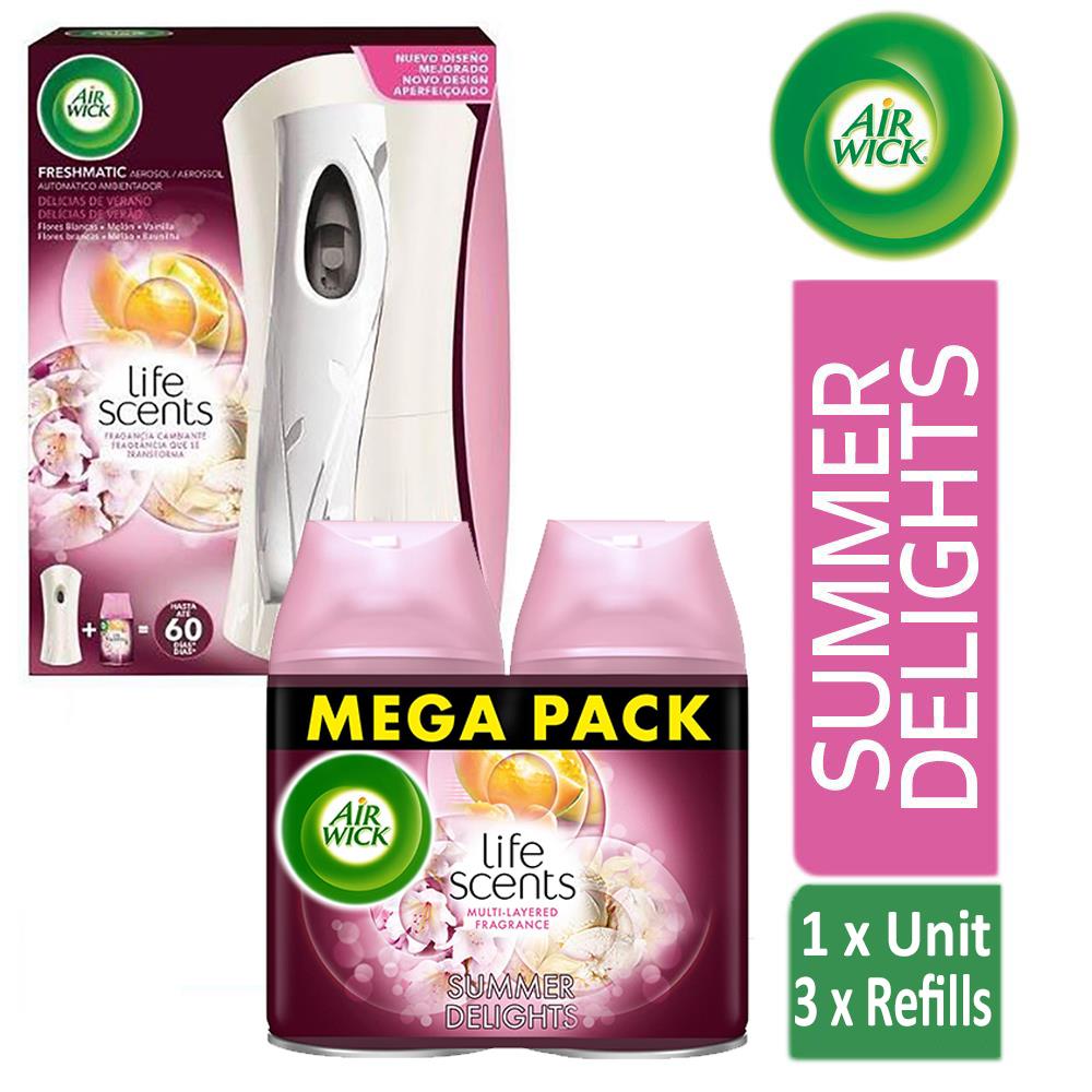 Air Wick Life Scents Freshmatic Summer Delights Kit Bundle Twin Refill 500ml 5011417564394 eBay
