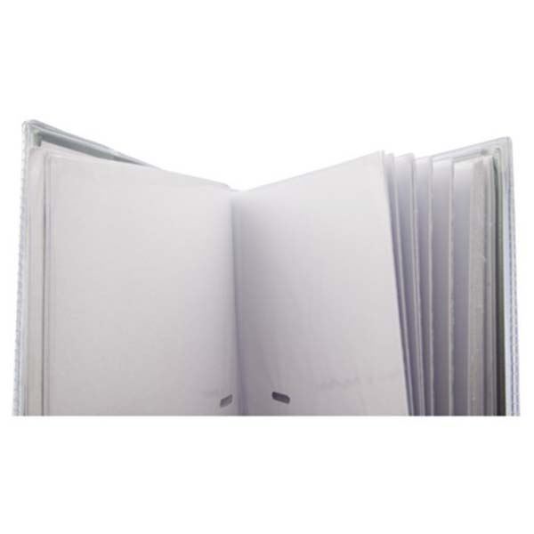 WHSmith Silver Photo Album 6x4" 50 White Slipin AcidFree Leaves Case