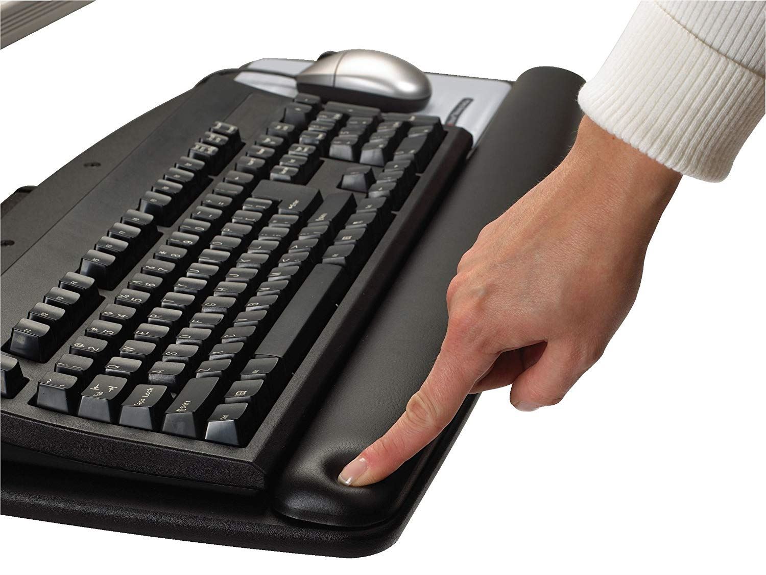 3M WR320LE Gel Filled Wrist Rest For Keyboard Leatherette Covering In
