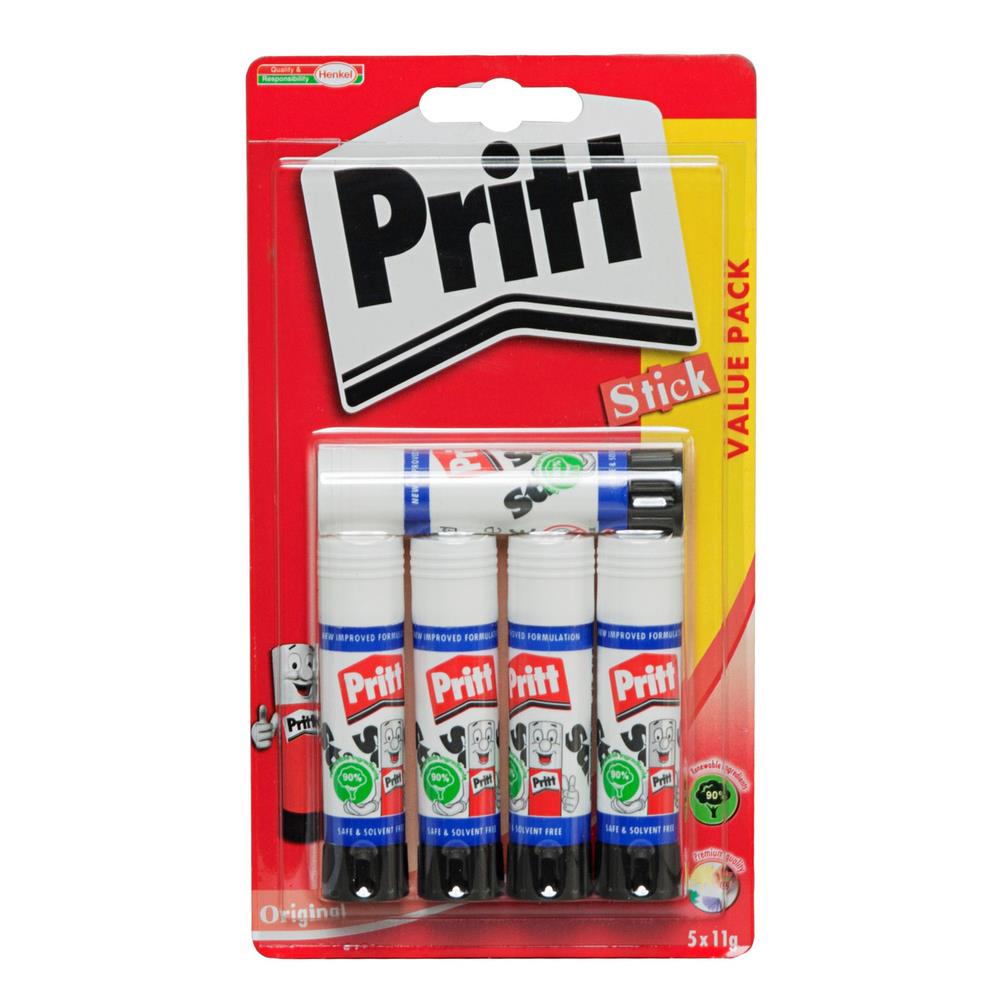 Pritt Stick Glue Sticks 11g Clean Easy Solvent Free & Washable Value