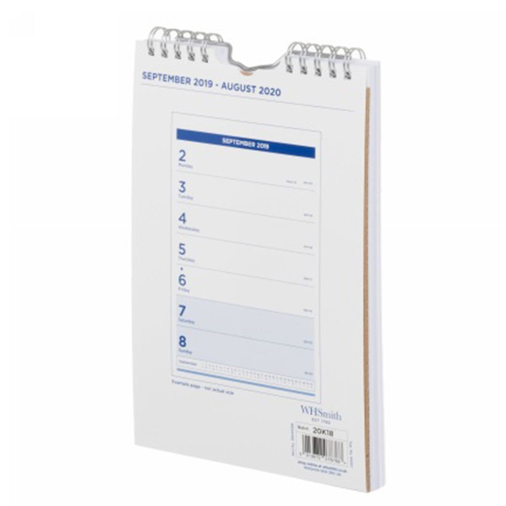 WHSmith 2019-2020 A5 Mid-Year Wall Calendar With Week To View Layout