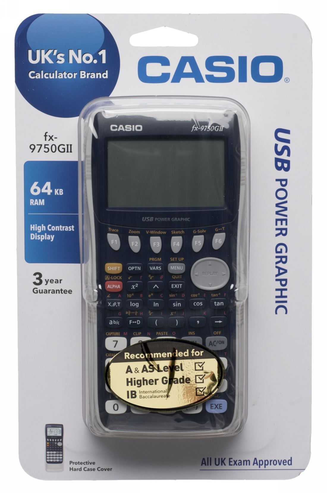 Casio FX9750GII Modern Graphic Calculator With Built In Catalogue of