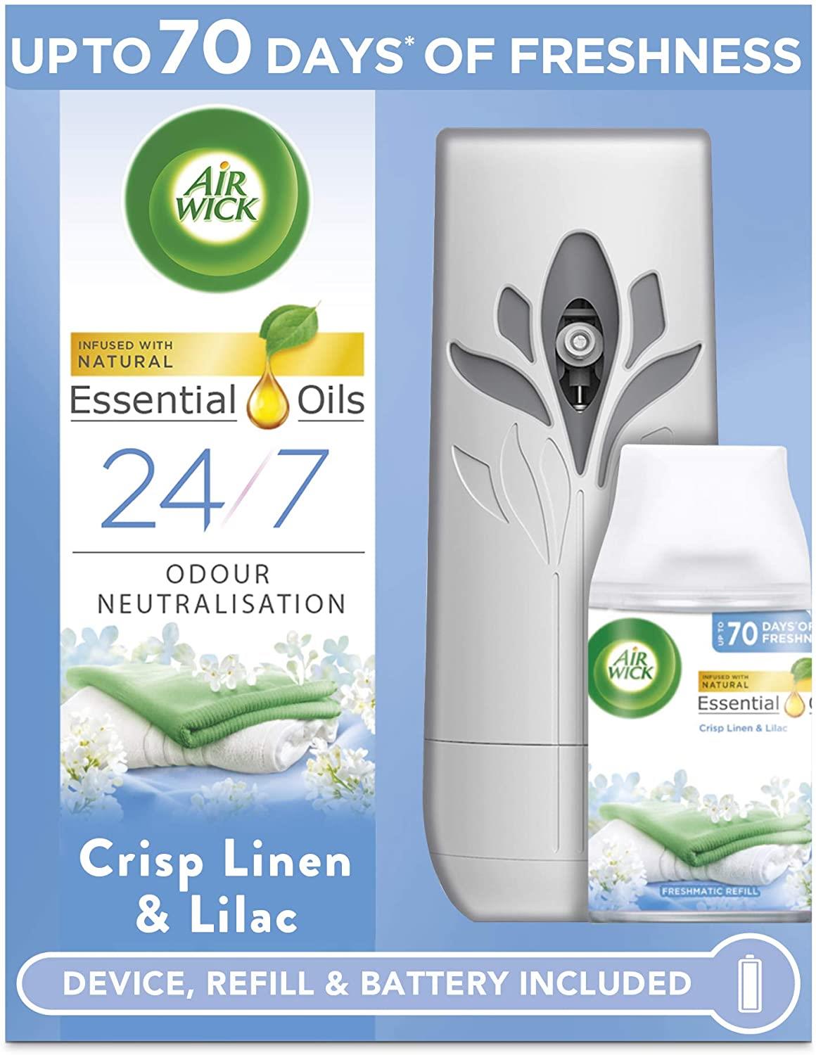 Air Wick Freshmatic Max Complete Auto Spray + Refill Crisp Linen and