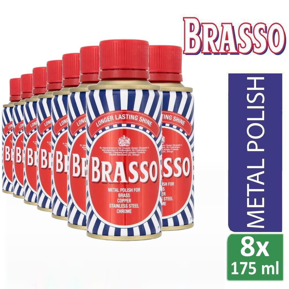 8 x Brasso Liquid Metal Polish For Brass Copper Stainless Steel