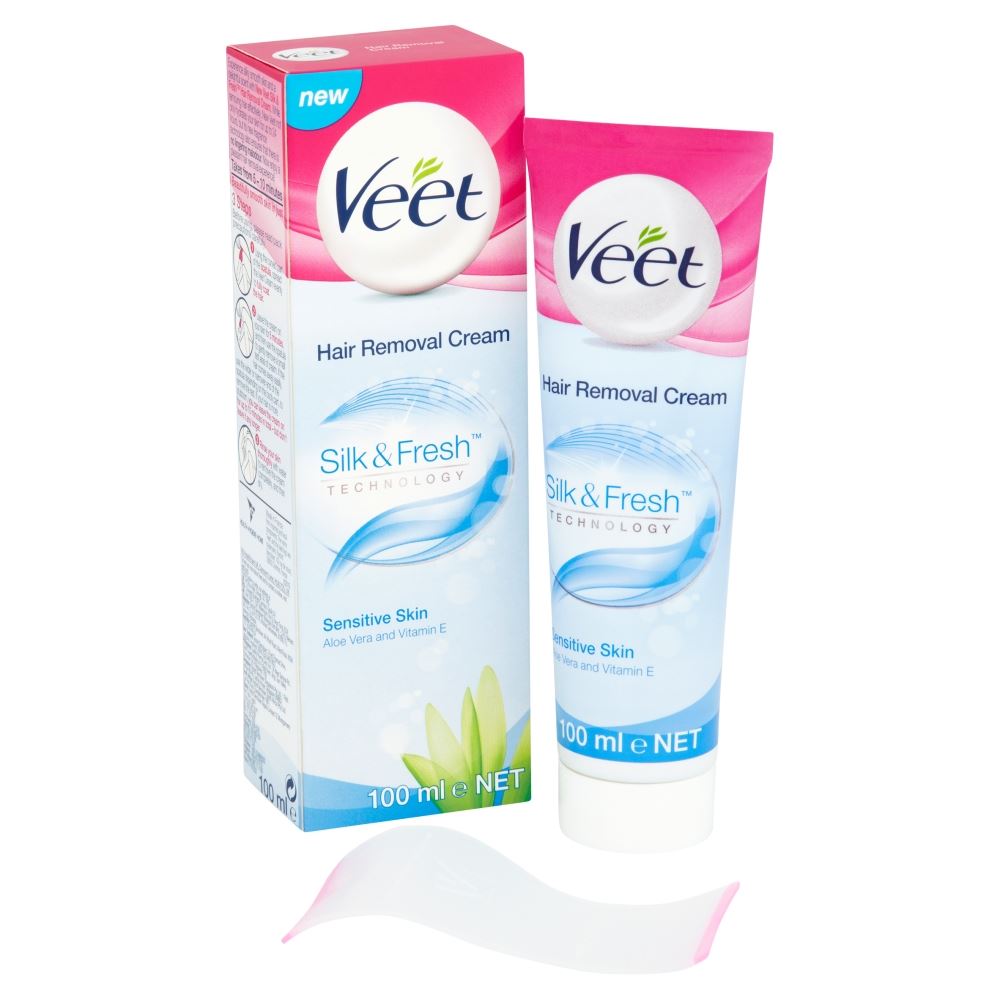4 x Veet Silk & Fresh Hair Removal Cream 100ml For Sensitive Skin With