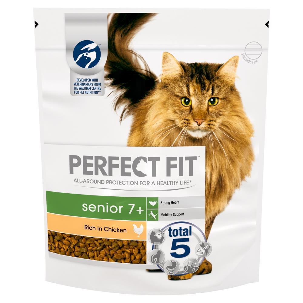 3kg Perfect Fit 7+ Senior Complete Dry Cat Food Chicken Cat Biscuits