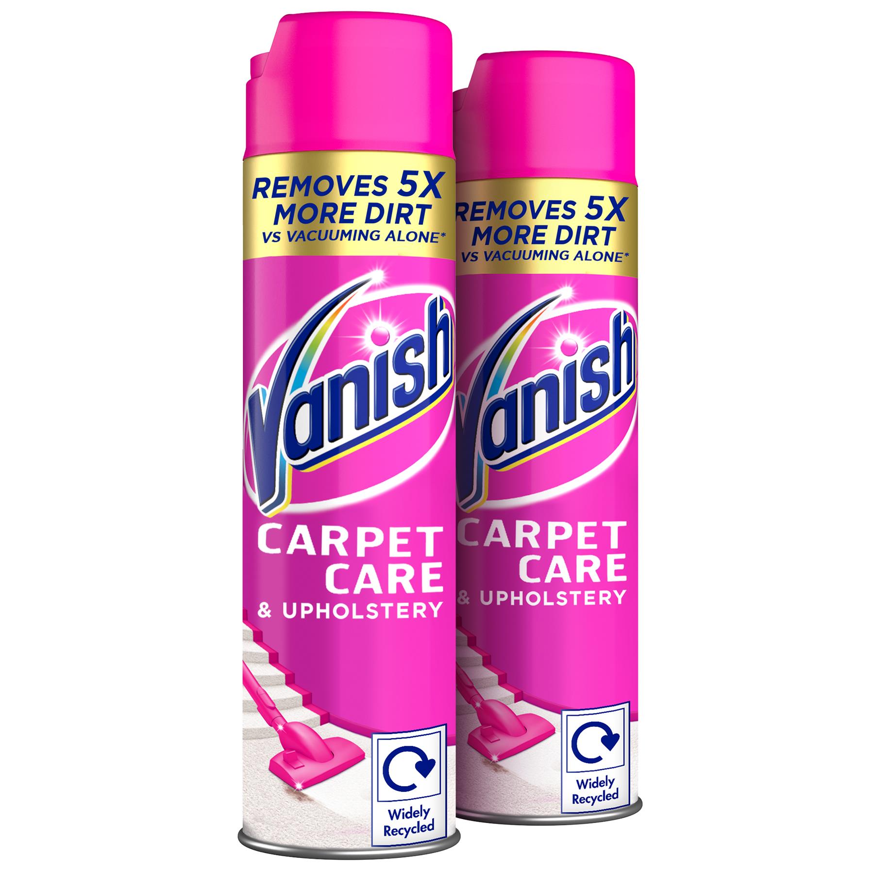 2 x Vanish Gold Carpet Cleaner Care Foam Upholstery Dirt & Stain