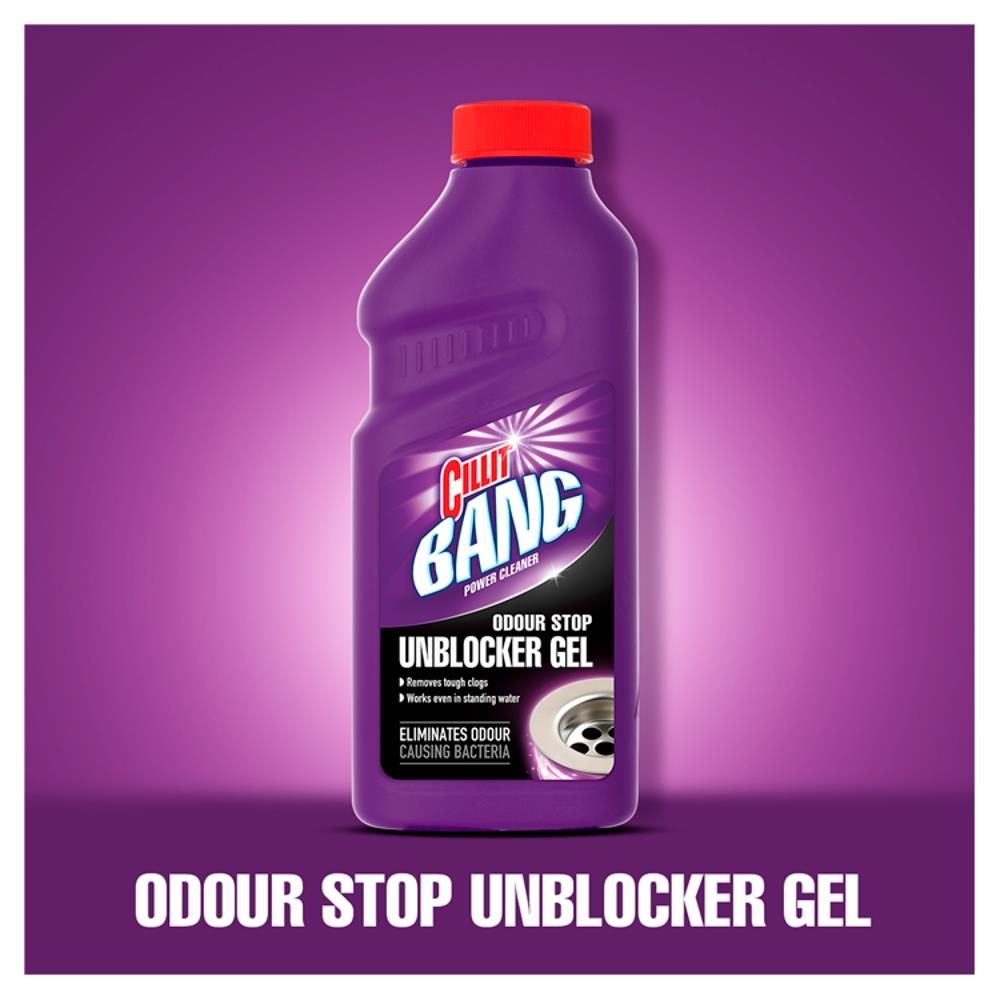 5 x Cillit Bang Drain Unblocker Sink Power Cleaner Odour Stop Liquid