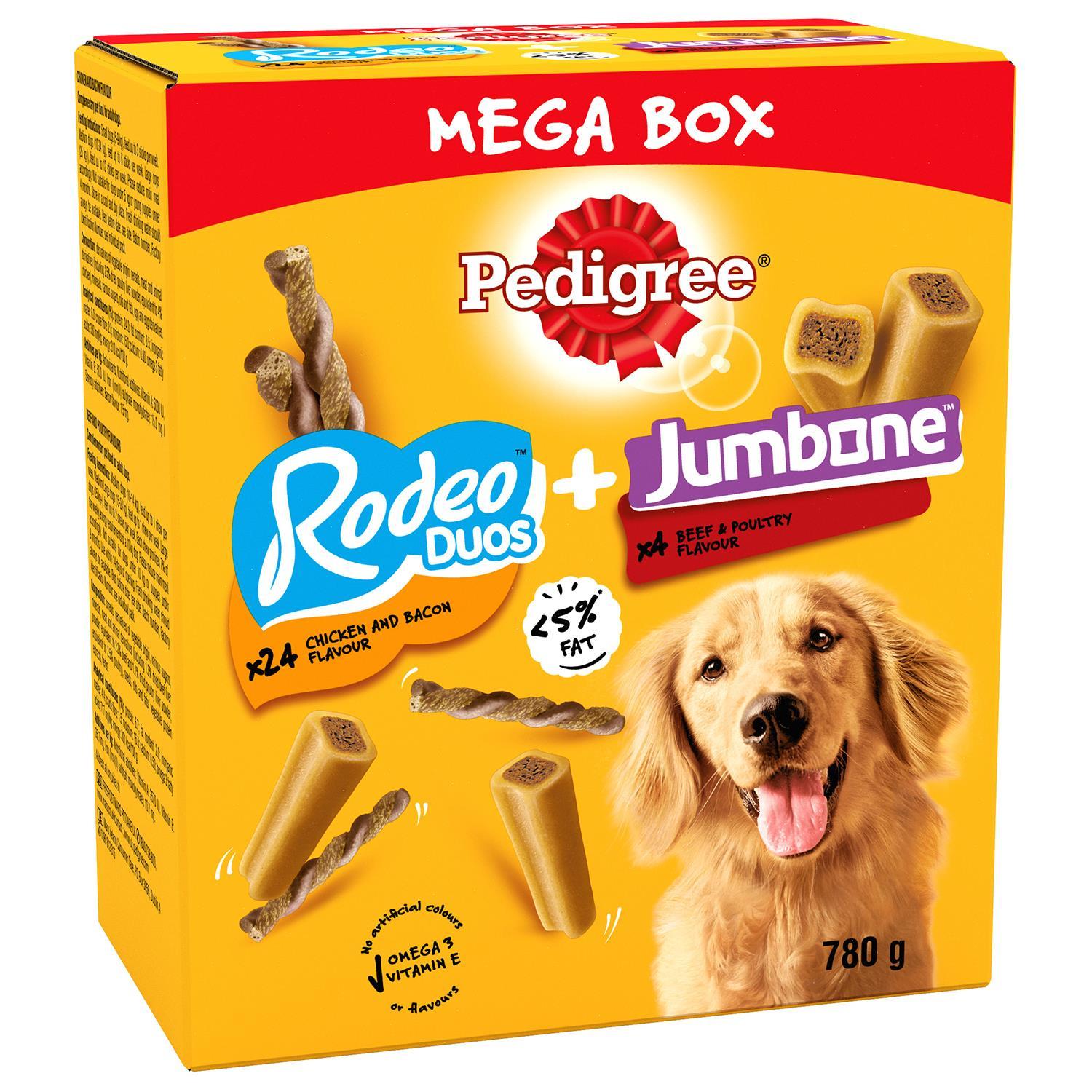 3 x Pedigree Rodeo Duos and Jumbone Mixed Dog Treats Mega Boxes (3 x