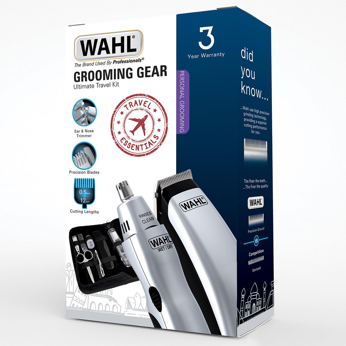 Wahl Cordless Grooming Gear Ultimate Travel Kit With Precision Blades
