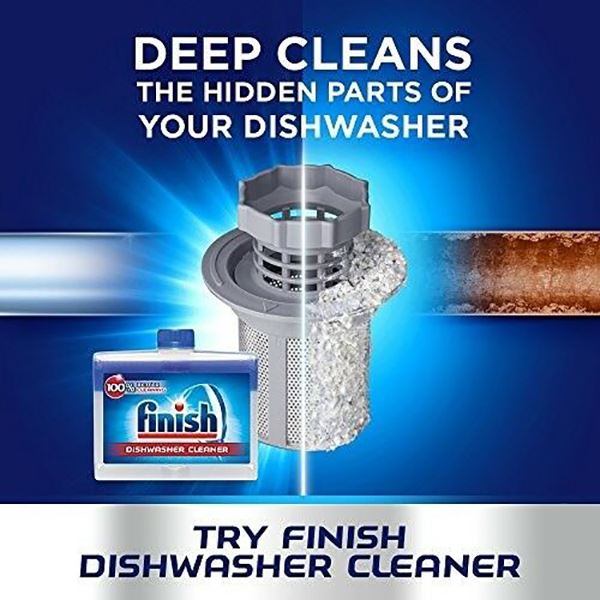 4 x Finish Dishwasher Cleaner Removes Grease Limescale Twin Pack Total