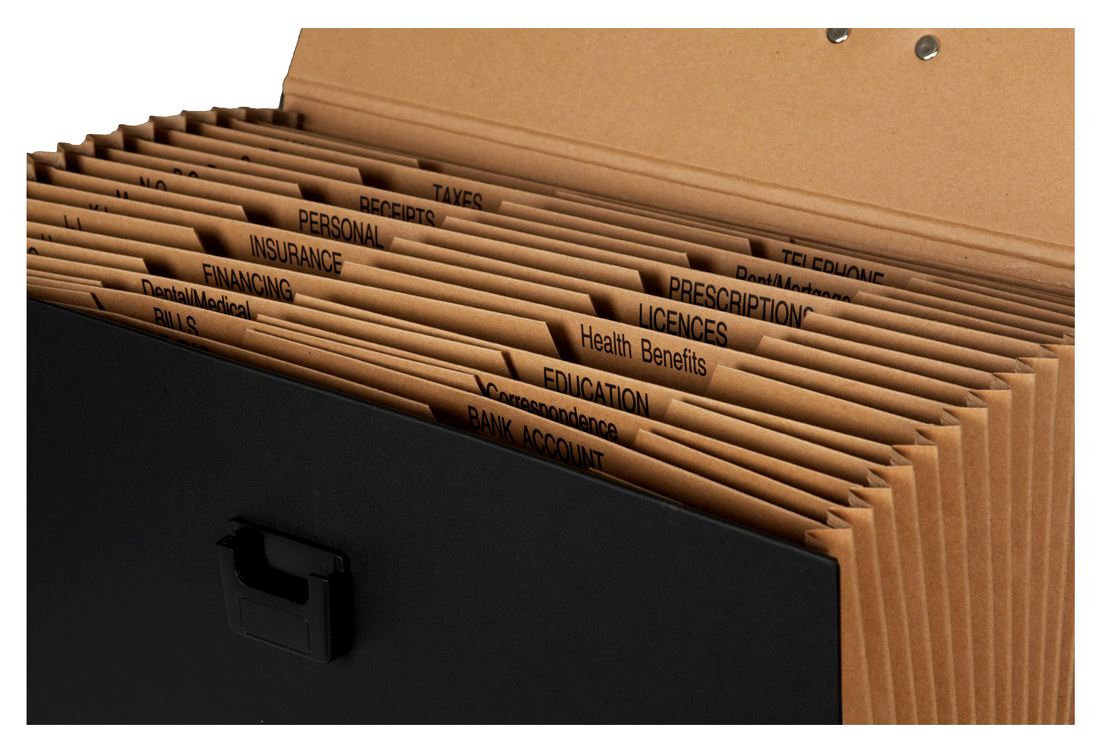 WHSmith A4 Expanding Home File Organiser With 18 Expanding Pockets