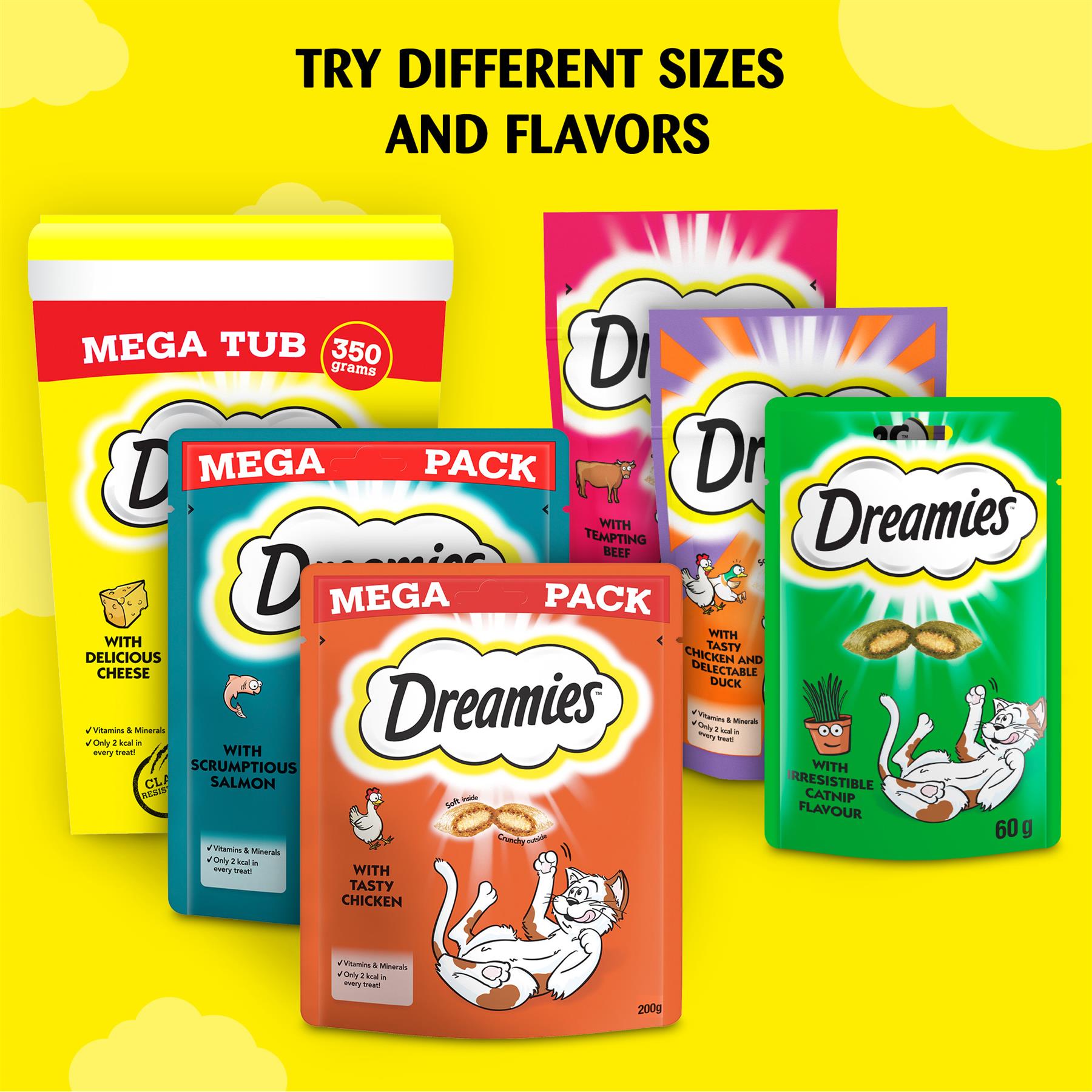 8 x 60g Dreamies Cat Treats Biscuits Catnip Flavour with Vitamins & Minerals eBay