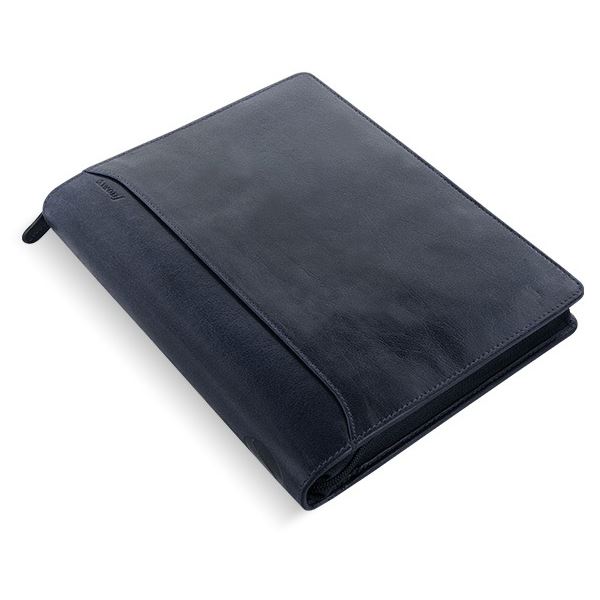 Filofax Lockwood Personal Organizer Navy Blue Deluxe Full Grain Buffalo Leather