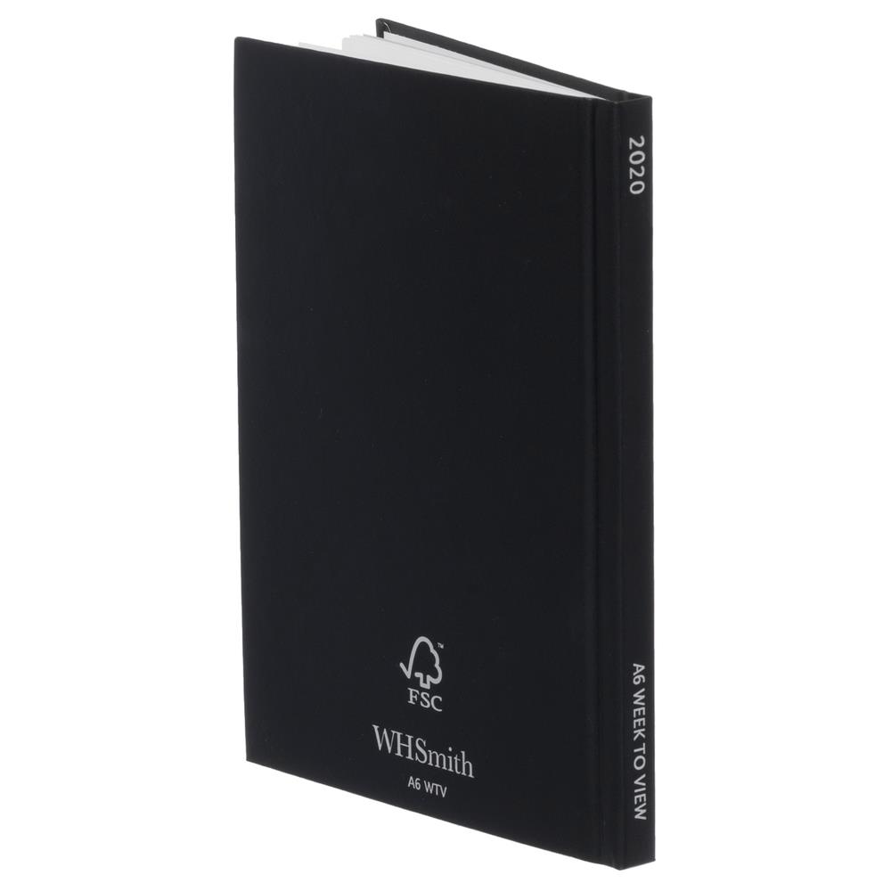 WHSmith Black Week to View 2020 A6 Diary Week to View With Ribbon Page
