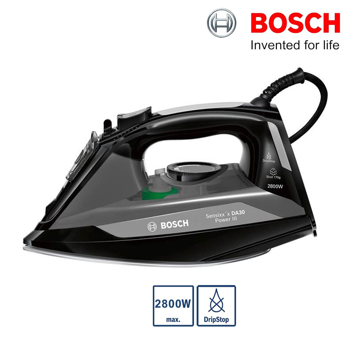 Bosch TDA3022GB CKBD36 Sensixx DA30 Iron Power IV 2850W Dripstop Black ...