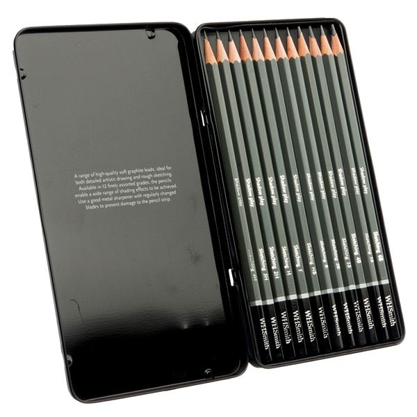 WHSmith Sketching Pencils In Finely Assorted Grades From 4H To 6B Pack