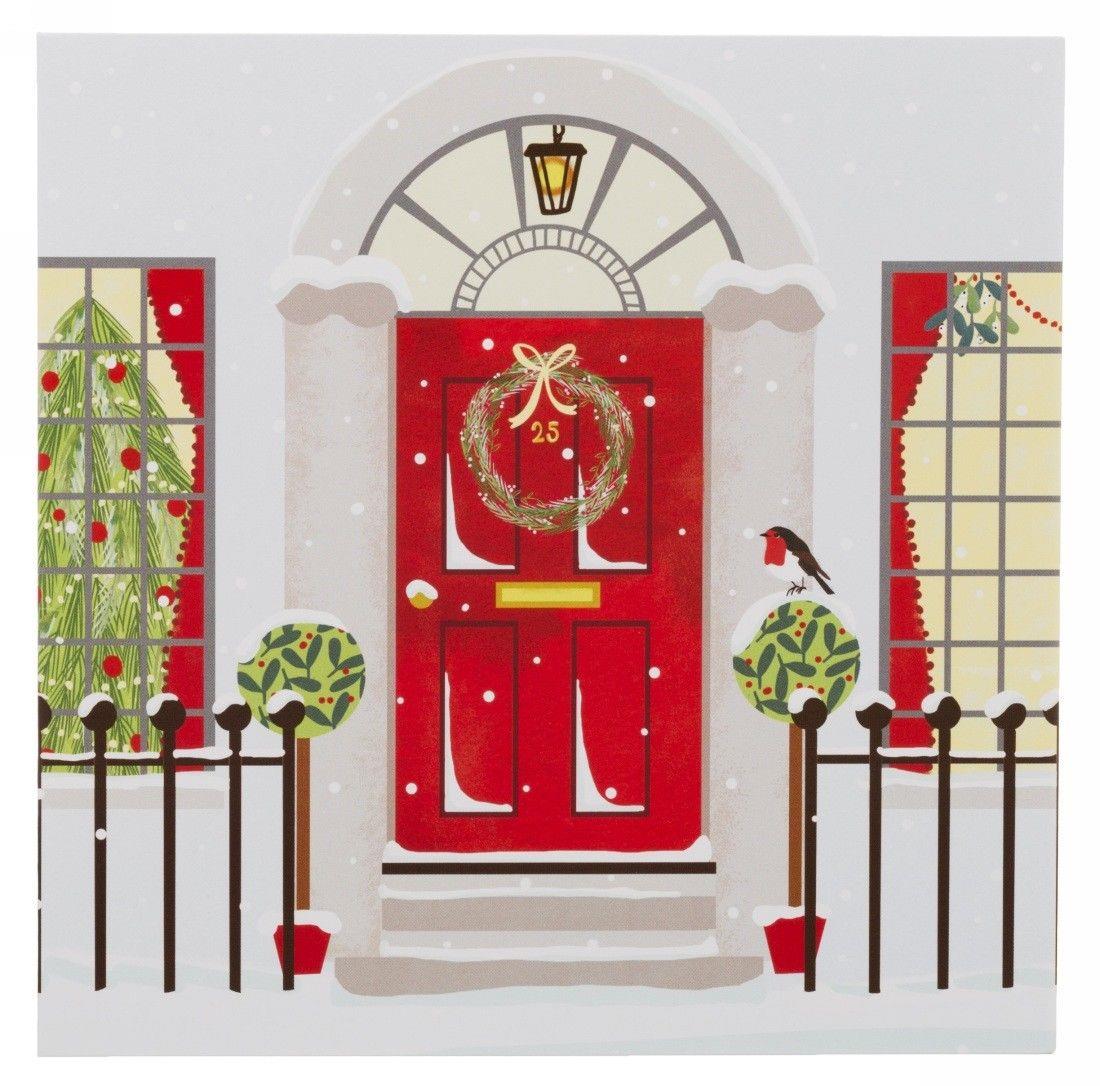 WHSmith Premium Robin On A Post Box In 2 Designs Christmas Cards Pack of 12