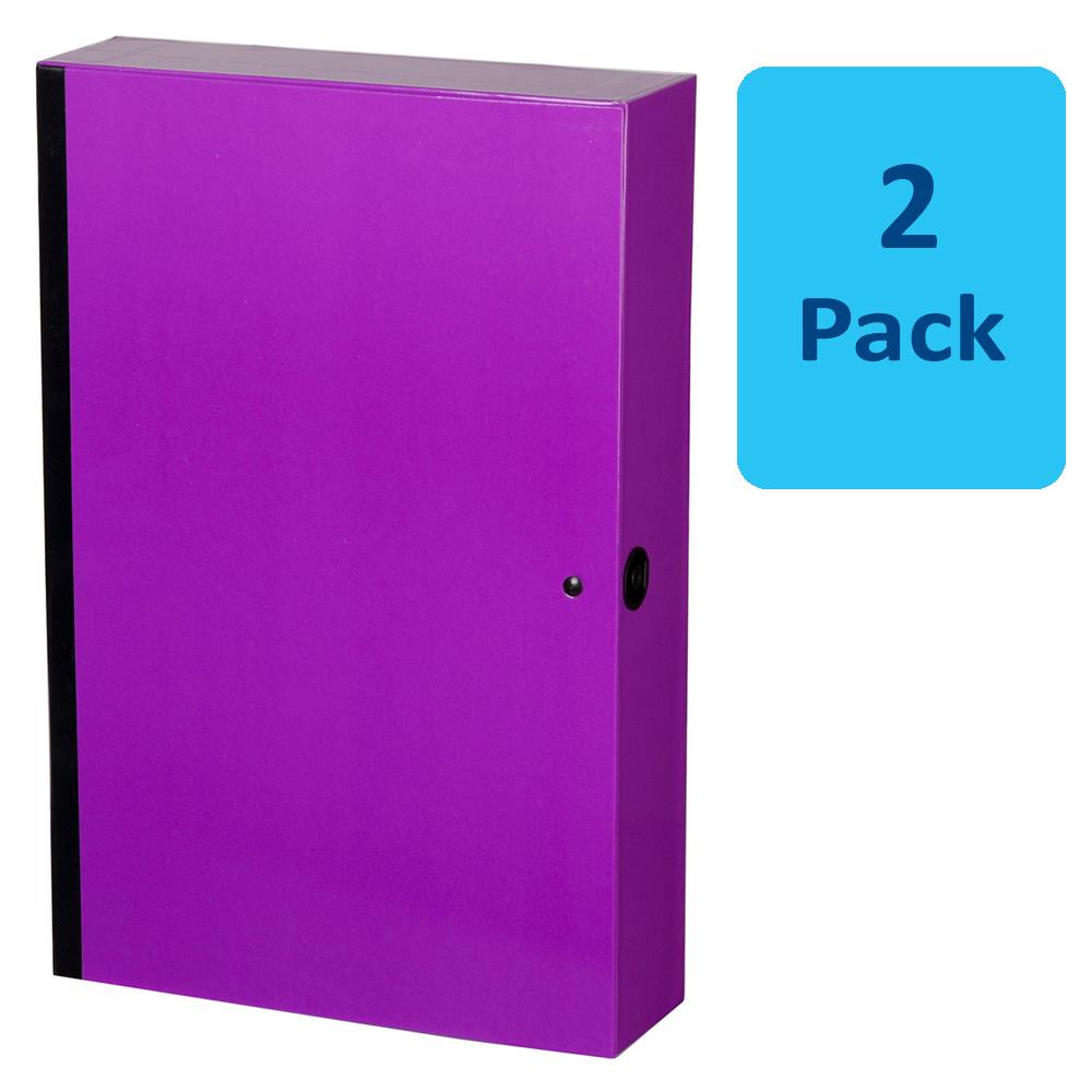 WHSmith Glossy Laminated Board A4 Foolscap Box File Various Colours