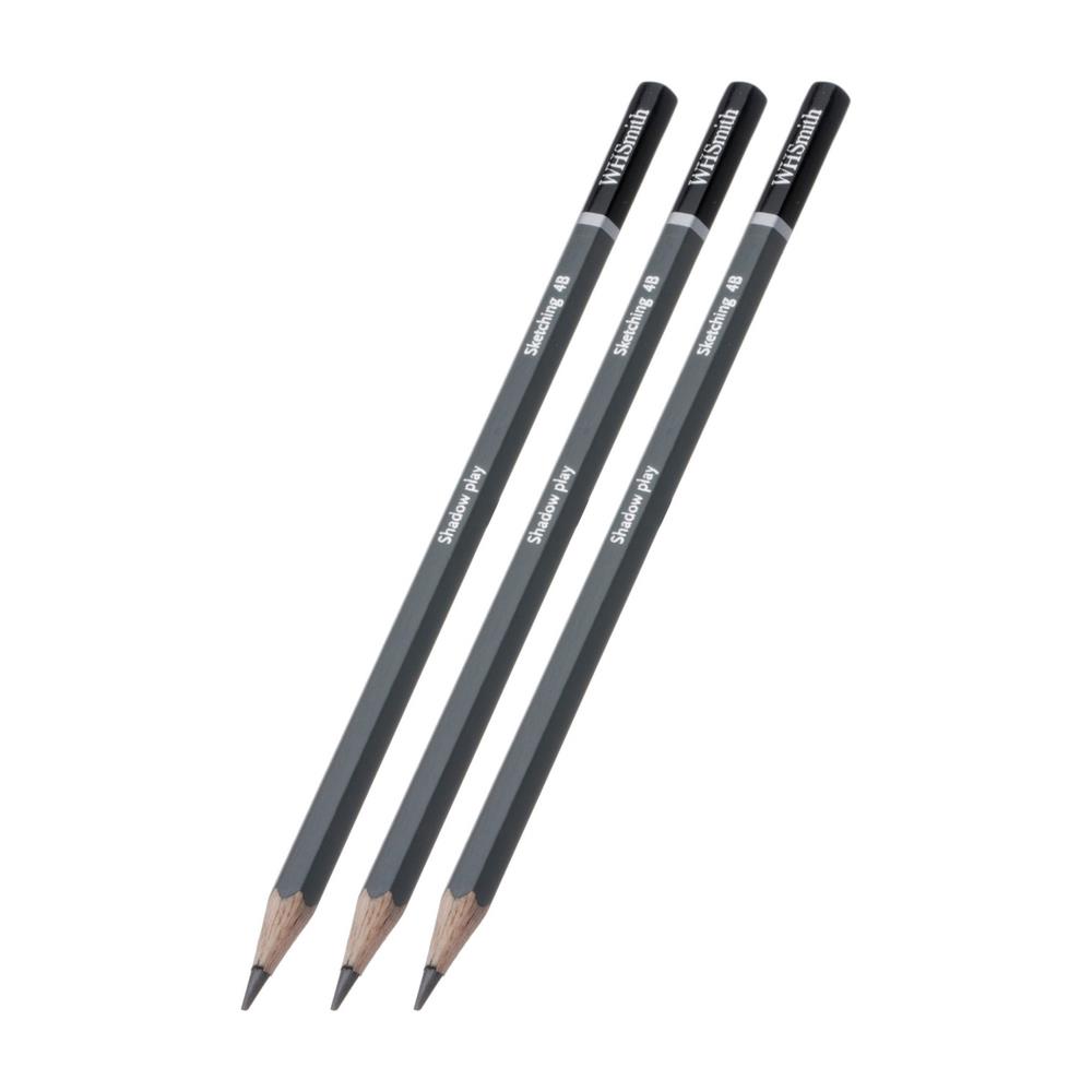WHSmith Sketching Assorted Pencils B To 6B With Soft Graphite Leads
