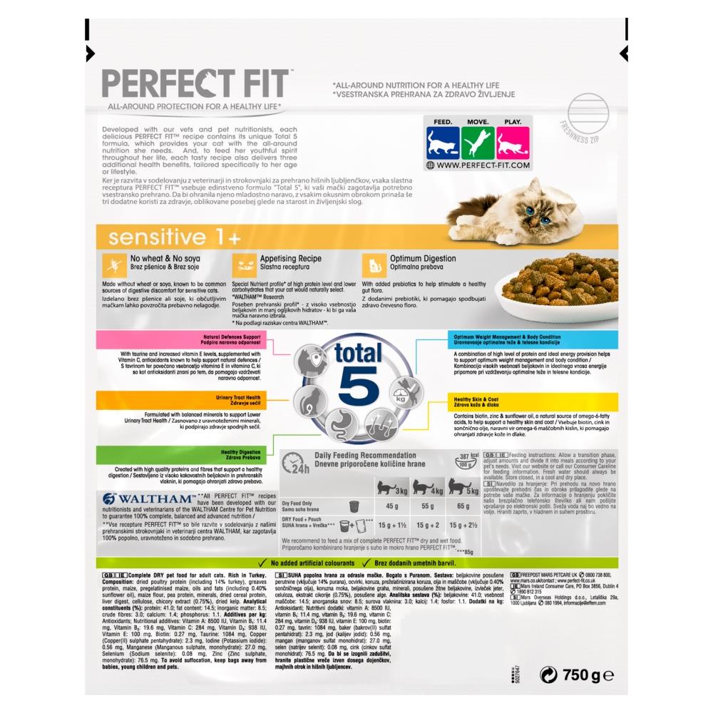 perfect fit sensitive dry cat food