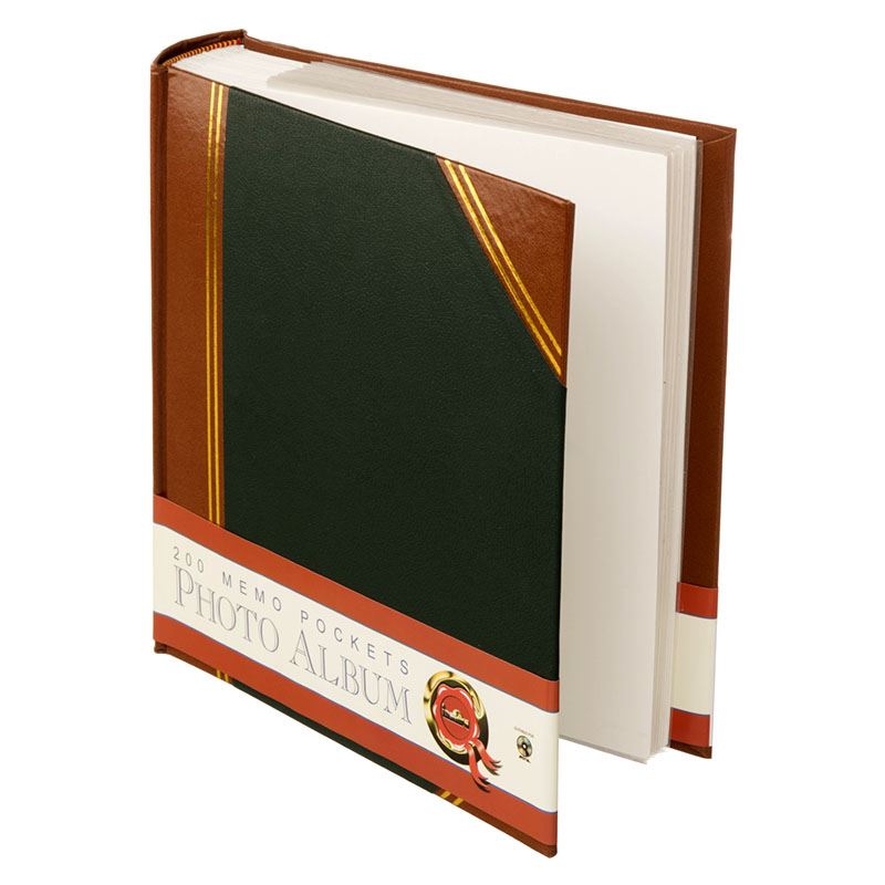Innova Green Duo Leatherette Memo SlipIn Photo Album 50 Leaves 200 6x4