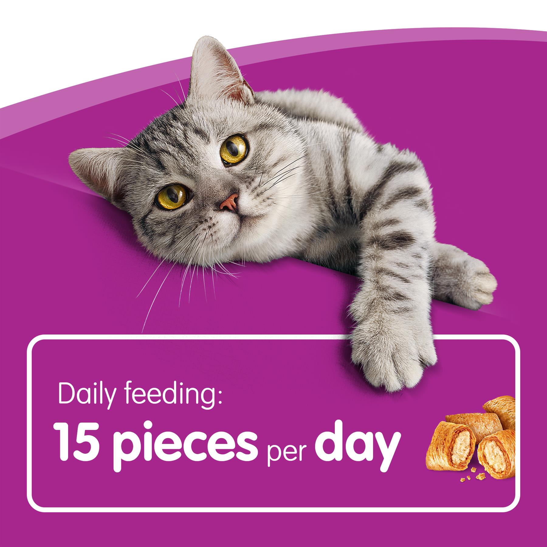 8 x 60g Whiskas Temptations Adult Cat Treats with Turkey Cat Biscuits