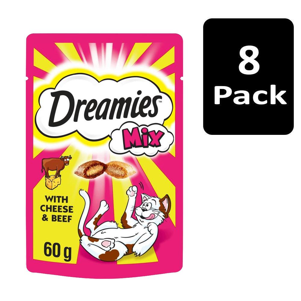 8 x 60g Dreamies Mix Adult Cat Treats with Cheese and Beef Cat Biscuits (480g) 4008429055294 eBay