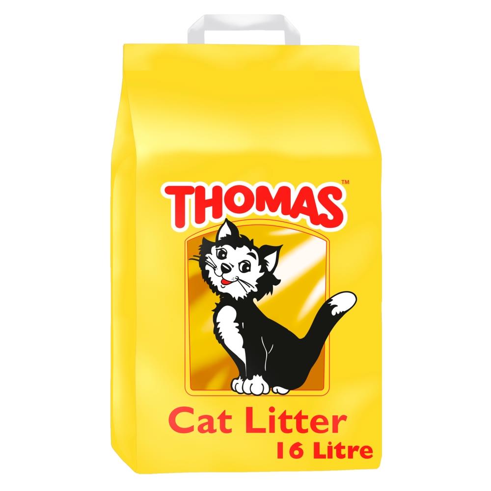 16L Thomas Cat Litter Highly Absorbent Natural Mineral Litter 16 Litres