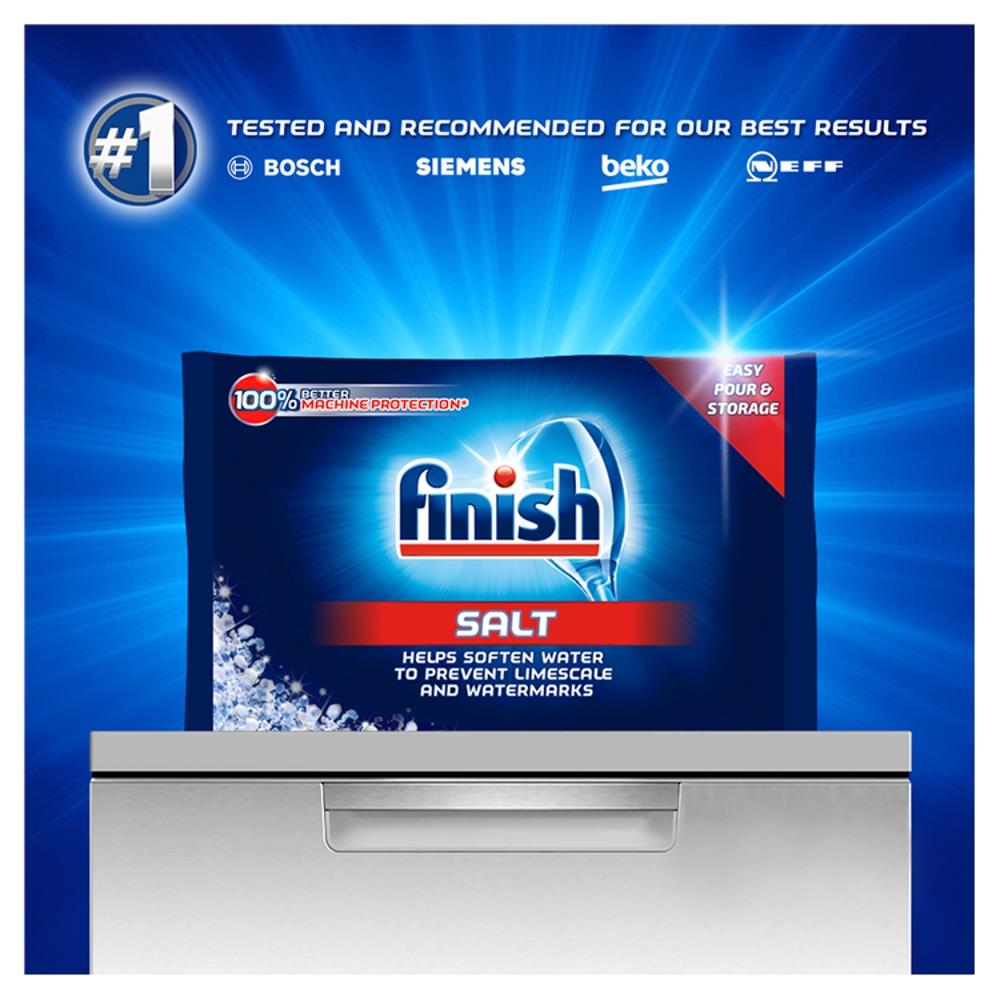 Finish Pure Dishwasher Salt, 5 kg (Pack of 2, Total 10 kg
