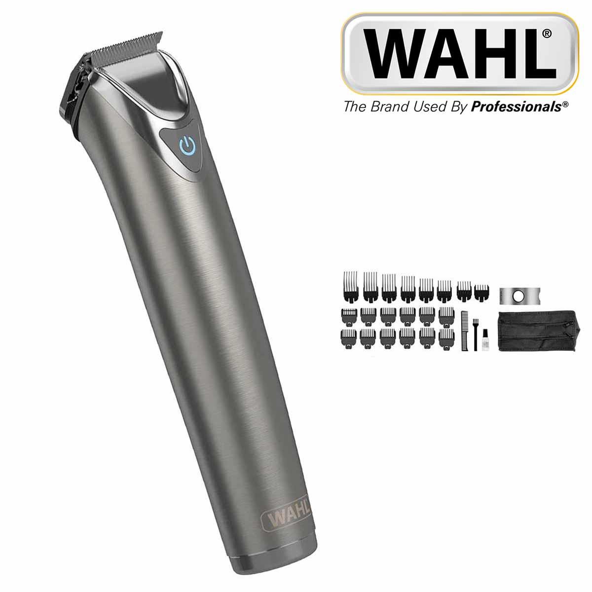 Wahl Cordless Stainless Steel Stubble Beard Trimmer Grooming Set 9818