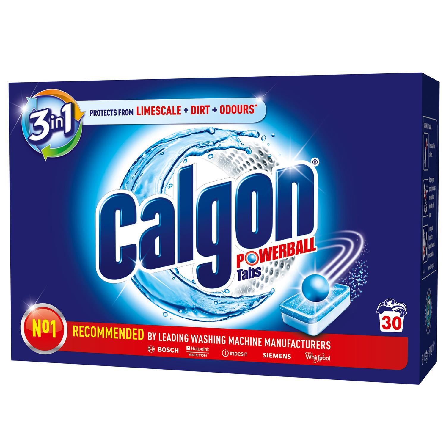 Calgon 3 in 1 Powerball Tabs Water Softener 30 Tablets Limescale