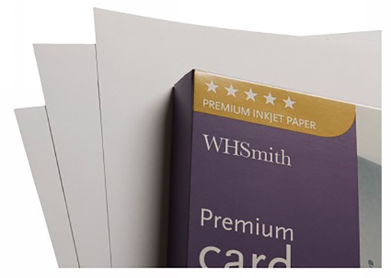 WHSmith A4 Premium Card White For Inkjet & Laser Printers Pack Of 200