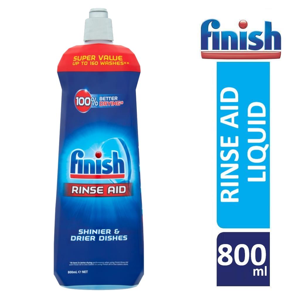Finish Rinse Aid Liquid Dishwasher Cleaner Shinier & Drier Dishes 800ml 5011417552926 eBay