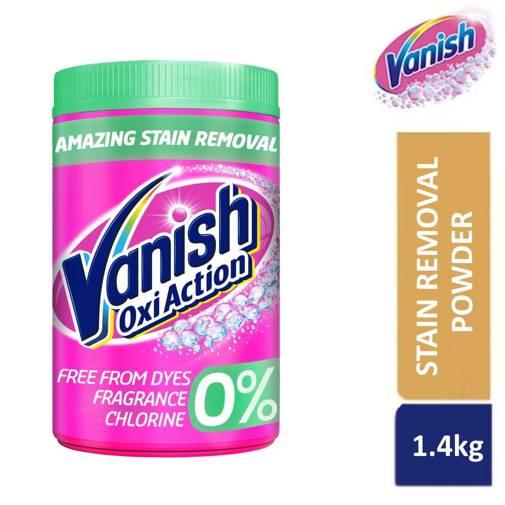 Vanish 0 Oxi Action Powder Stain Remover 1.4kg Dyes,Chlorine