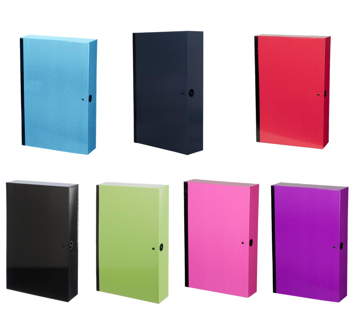 WHSmith Glossy Laminated Board A4 Foolscap Box File Various Colours